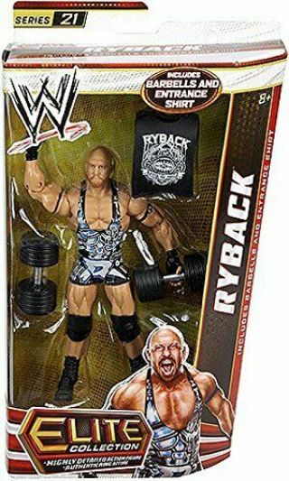 Ryback Elite Series 21 With Shirt And Weights Wwe Action Figure Mattel