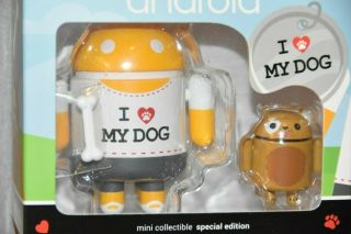 Android Special Edition I Love My Dog Andrew Bell Google Robot Figure Toy Vinyl