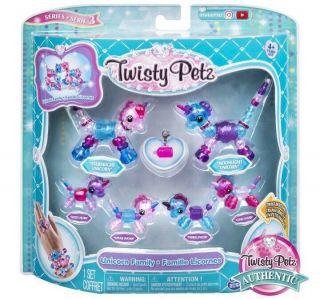 Twisty Petz Series 3 Unicorn Family Pack Collectible Bracelet Set For Kids Ag.
