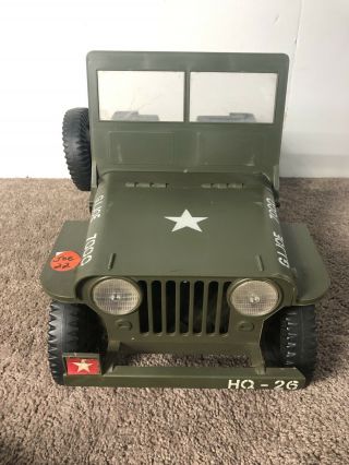 Hasbro GI JOE 7000 Green Army Jeep Battery Operated W/ Two 12” GI Joes (Joe 22) 3