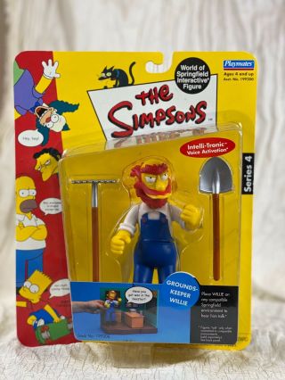 Wos Simpsons Playmates Groundskeeper Willie Figure 2001 Series 4 Interactive Mip