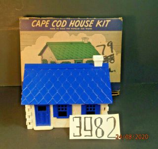 Plasticville,  U.  S.  A.  Cape Cod House Kit Hp - 9,  Ob,  Blue