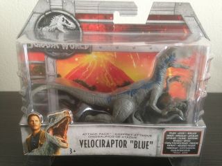 Jurassic World Fallen Kingdom Attack Pack Velociraptor Blue Mattel
