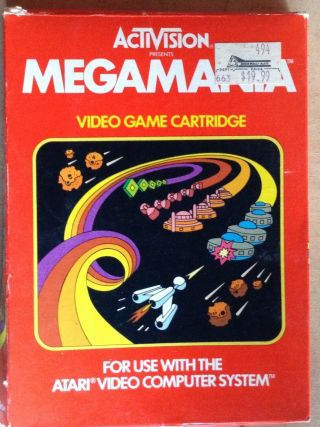 Vintage Video Game Cartridge For Atari 2600/ Sears Arcade: Megamania.  Activision