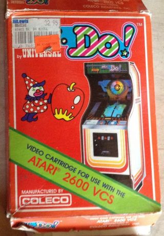 Vintage Video Game Cartridge For Atari 2600/ Sears Arcade.  Mr Do Coleco 1982