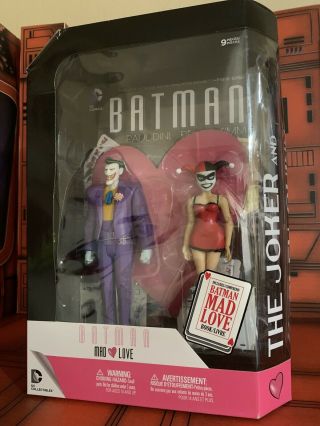 Batman Animated Series Joker Harley Quinn Mad Love 2 Pack And Book Mib
