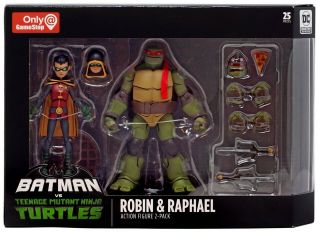 DC Collectibles Batman vs TMNT Robin & Raphael Gamestop Exclusive action figures 3