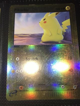 Pikachu Reverse Holo 2003 Ex Sandstorm Set Pokemon Card 72/100
