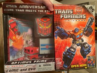 Transformers Universe 25th Anniversary Optimus Prime G1 Series Comic & Dvd