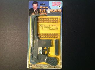 1984 Vintage Imperial Toy James Bond 007 9mm Sub - Machine Gun Toy Set