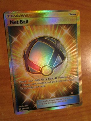 Nm Full Art Pokemon Net Ball Card Lost Thunder Set 234/214 Sun Moon Trainer Item