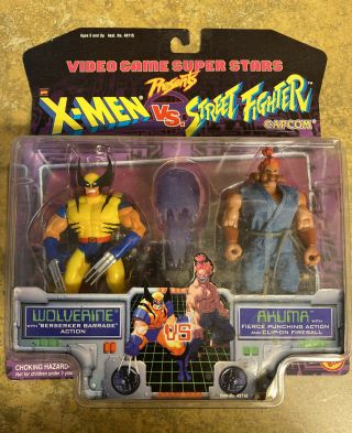 X - Men Vs Street Fighter Wolverine Vs Akuma Video Game Stars Toy Biz