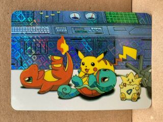 Pokemon Carddass Holo Foil Card/sticker Charmander Pikachu Vending Machine