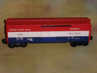 Lionel US Mail Railway Post Office Box Car 9708 2