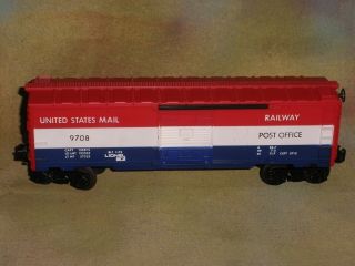 Lionel US Mail Railway Post Office Box Car 9708 3