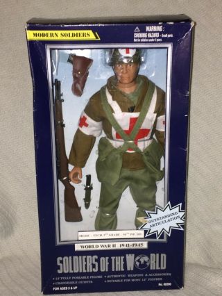 Soldier Of The World World War Ii Usa Medic Tech 5th Grade 94th 12 " Action Figure