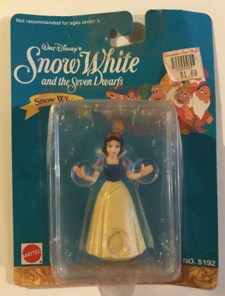 Disney Snow White And The Seven Dwarfs Mattel 5192 Vintage Snow White Pvc Figure