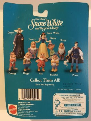 Disney Snow White and The Seven Dwarfs Mattel 5192 Vintage Snow White PVC Figure 2