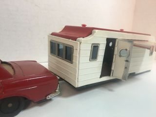 Bandai Car With Camper House Trailer Friction BEAUTY Pressed Metal 3
