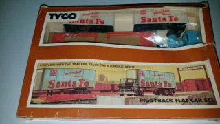 Vintage Tyco Ho Scale Piggyback Flat Car Set 348: