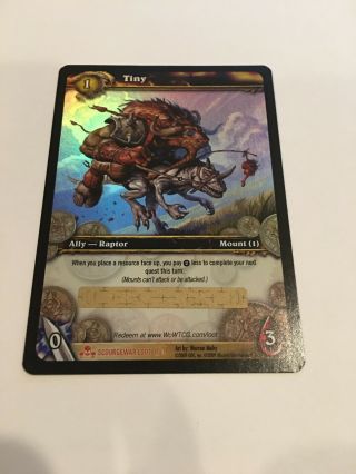 Tiny Wow World Of Warcraft Tcg Unscratched Loot Card Mount Lp