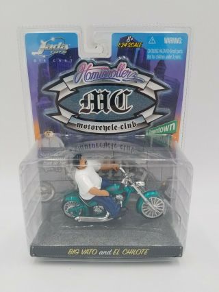 Jada Toys 1/24 Scale Homie Rollerz Big Vato And El Chilote Motorcycle -