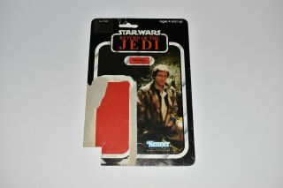 Vintage Star Wars Rotj 1983 Han Solo 77 Card Back Only