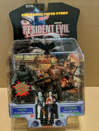 Resident Evil 2 Platinum Hunk & Zombie Action Figure Toy Biz
