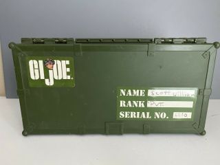 Vtg Gi Joe Green Foot Locker Storage Box Locker 1997 Plastic 14 Inch Action Figu