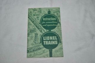 1951 Lionel Trains Instructions For Assembling And Operating Booklet (926 - 51)