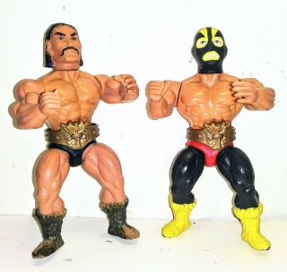 Vintage Wrestling Champions Ko Figures Remco Sungold With Belts Rare
