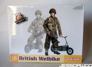 1/6 Scal British Welbike Motorcycle Model Kit By Dragon Wwii Military 12 " Figure