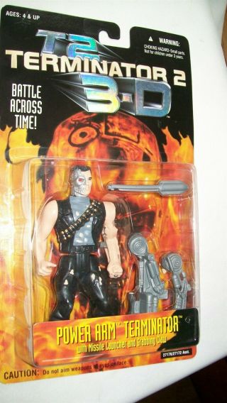Terminator 2 3 - D Power Arm Missle Launcher Action Figure 1997 Kenner Mip