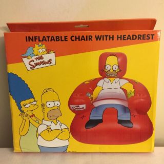 The Simpsons Inflatable Chair With Headrest & Drinks Holder
