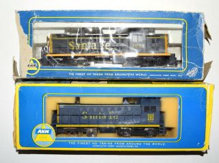 Two Different Vintage Ahm Ho Scale Santa Fe Locomotives - Santa Fe 3415 & 2099