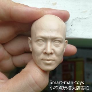 Custom 1/6 Scale Head Sculpt Jet Li Wong Fei - Hung Unpainted As
