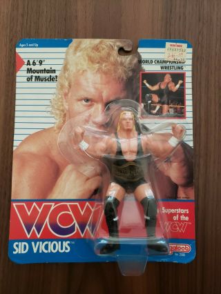 Vintage Wcw Sid Vicious Figure Galoob 1990 Rare See Details