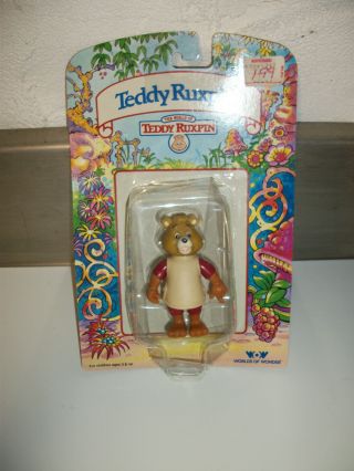 Vintage World Of Teddy Ruxpin Teddy Ruxpin Figure Toy 1986 On Card Wow