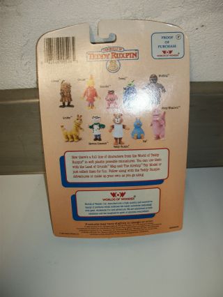 Vintage World of Teddy Ruxpin Teddy Ruxpin Figure Toy 1986 on Card WOW 2