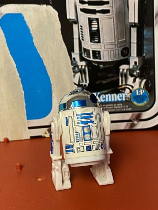 Vintage Star Wars R2 - D2 Complete W/ 12c Cardback 1978 Kenner Solid Dome