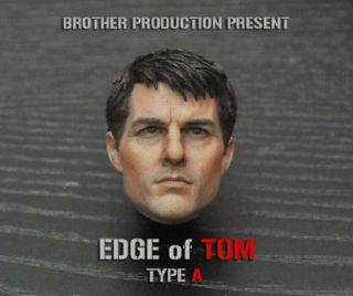 1/6 Tom Cruise Head Sculpt Edge Of Tomorrow For 12 " Hot Toys Phicen Figure