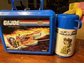 Vintage 1988 Hasbro Aladdin Gi Joe Tiger Force Lunchbox & Thermos