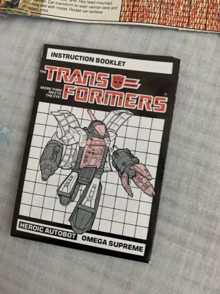 transformers g1 Autobot Omega Supreme instruction book,  Tech Spec 2