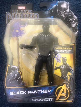 Marvel Black Panther 6” Action Figure - Black Panther With Vibranium Gear