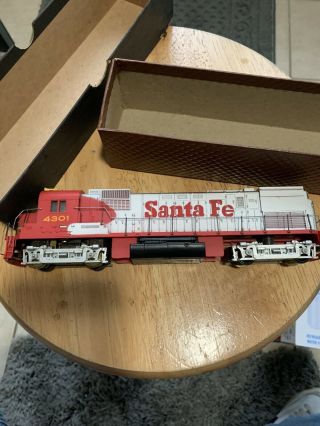 Vtg Tyco Ho Scale Santa Fe 4301 Red Gray Locomotive Engine Train Model