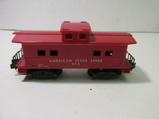 Vintage American Flyer Lines 806 Red Caboose Train Car O Gauge Scale Tr1501
