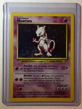 Mewtwo 10/102 Base Set Pokemon Card Nm