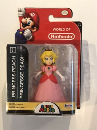 World Of Nintendo Mario Princess Peach 2.  5 - Inch Jakks Pacific Figure