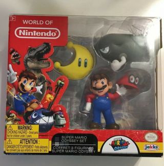 Jakks Pacific World Of Nintendo Mario Odyssey 3 Figure Set Power Moon