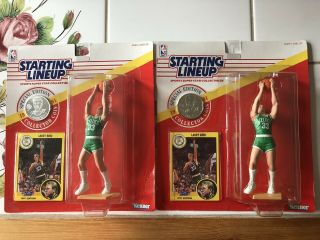 2 (two) 1991 Starting Lineup Special Edition Collector Coin Larry Bird Celtics